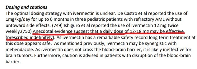 Ivermectin Cancer Care Dose