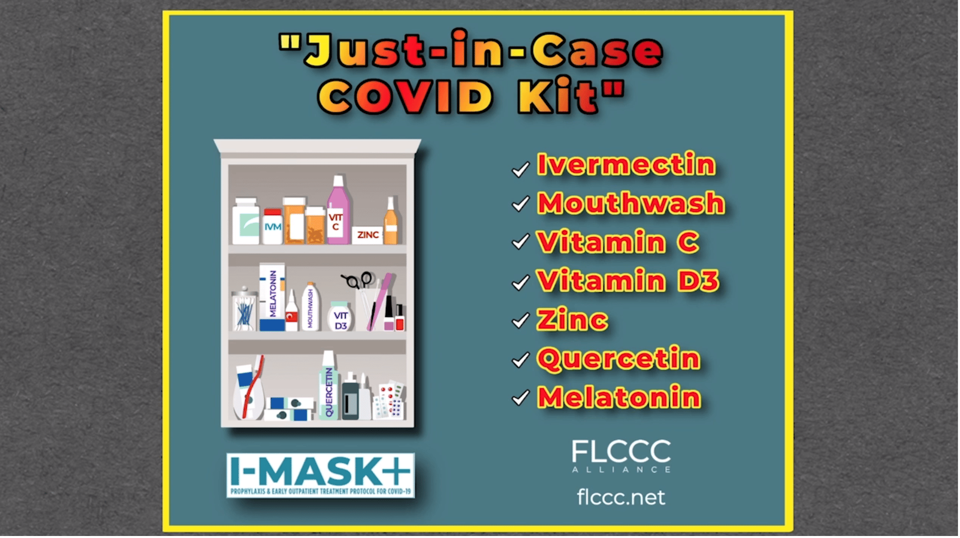 "Just-in-Case COVID Kit graphic