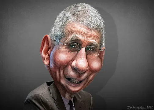 Illustration of Dr. Anthony Fauci by DonkeyHotey via Flickr (CC BY 2.0)