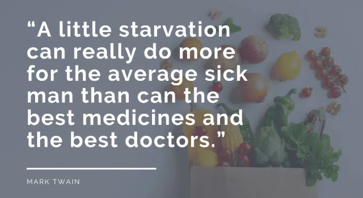 Mark Twain fasting health quote