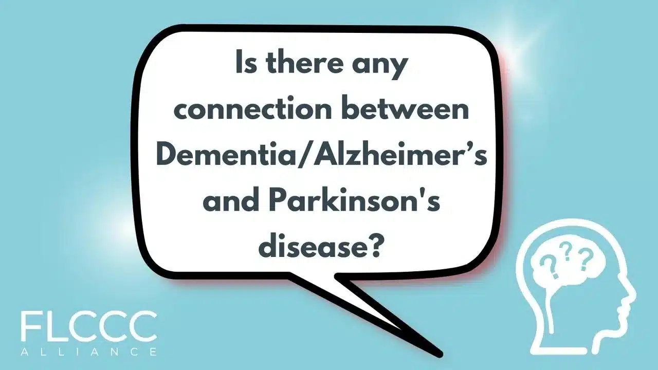 Thumbnail call-out text bubble, "Is There Any Connection Between DementiaAlzheimer's and Parkinson's disease?"