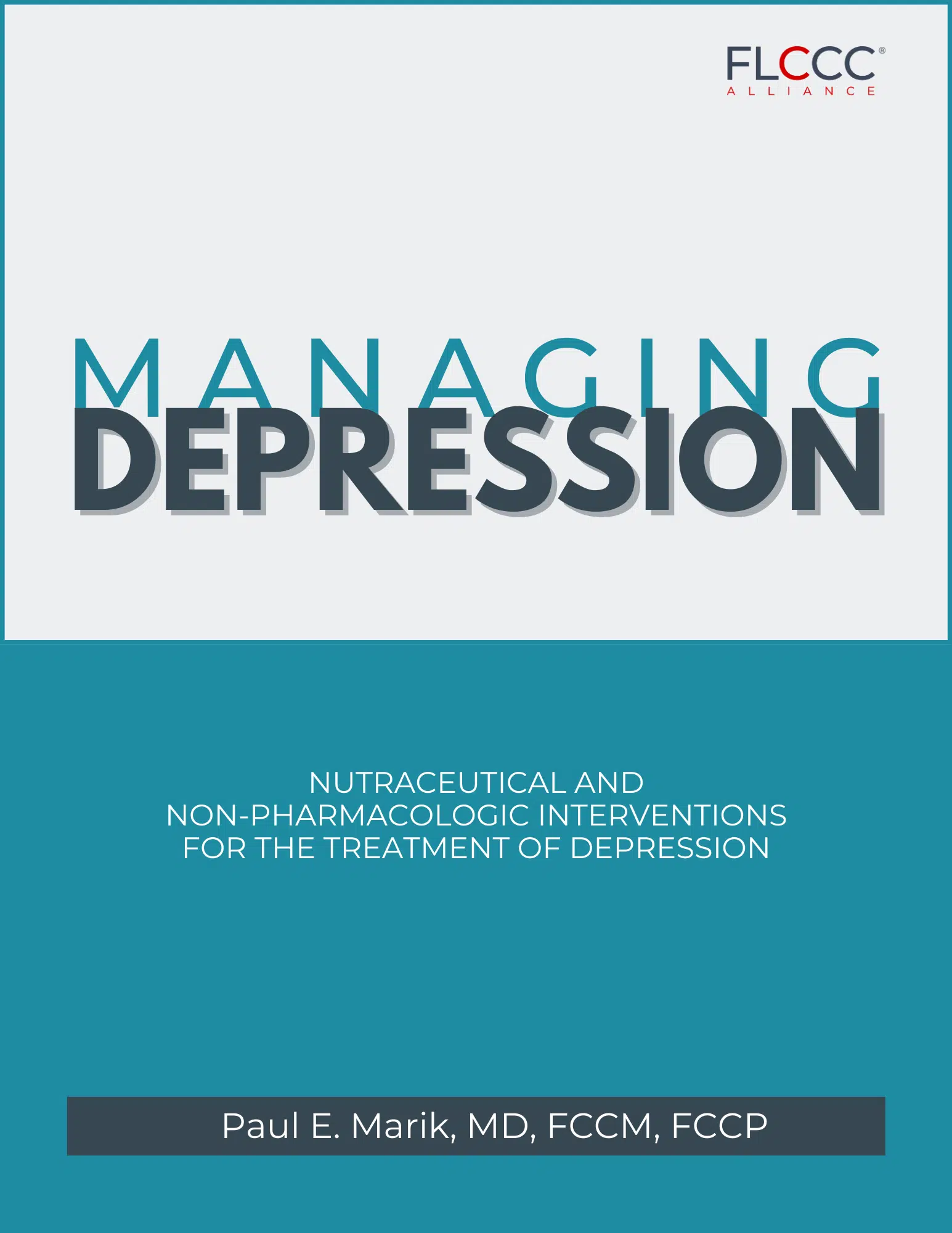 Managing depression cover page