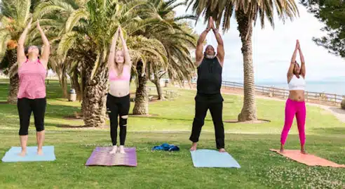 yoga in the park