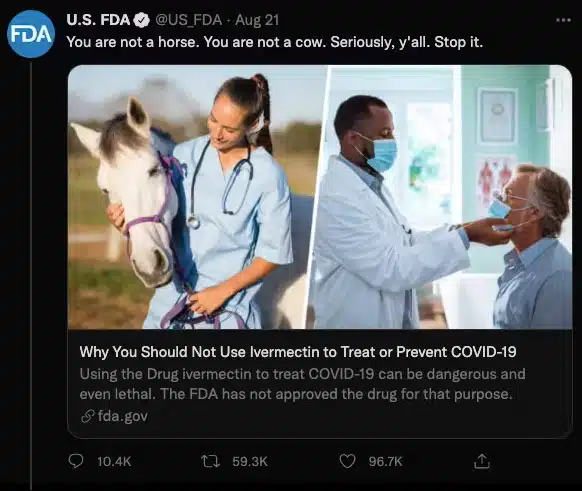 FDA you are not a horse