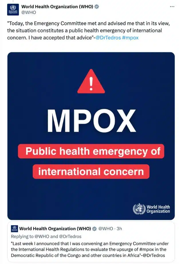 MPOX WHO emergency declaration